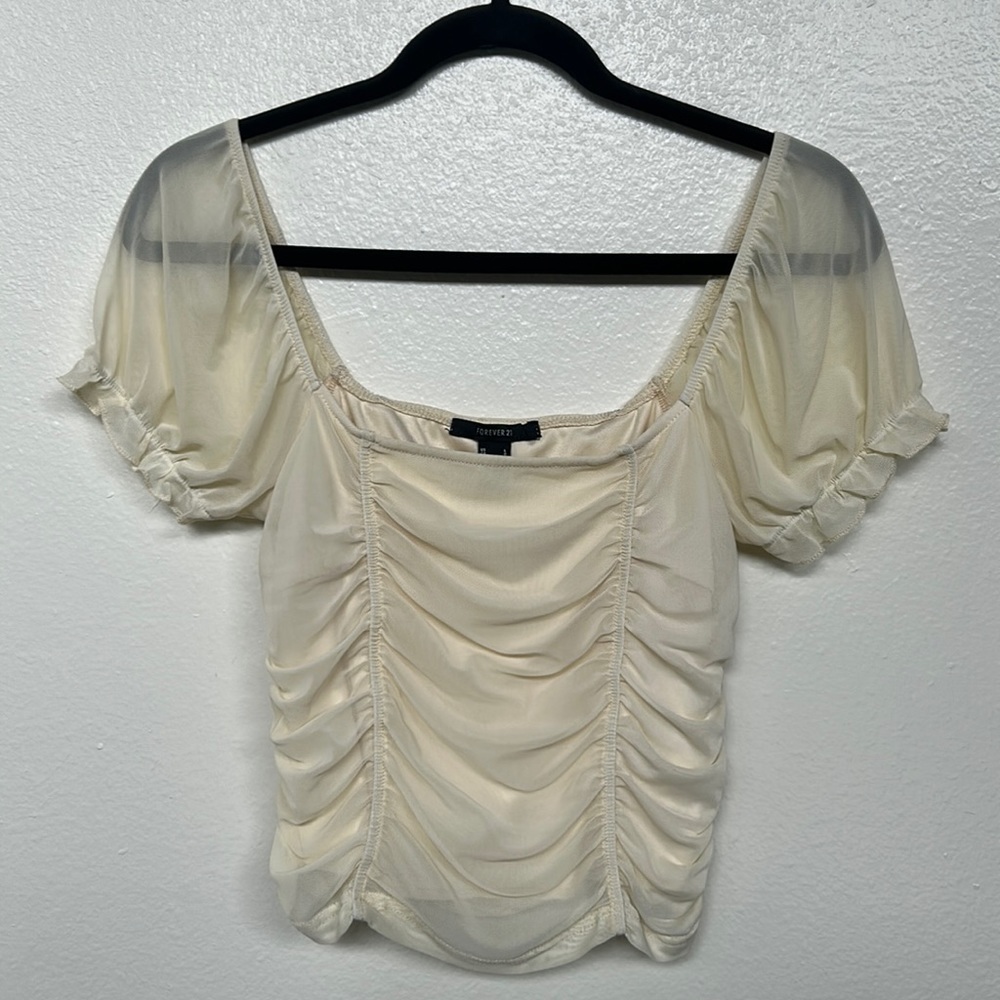 Never worn cream color form fitting top